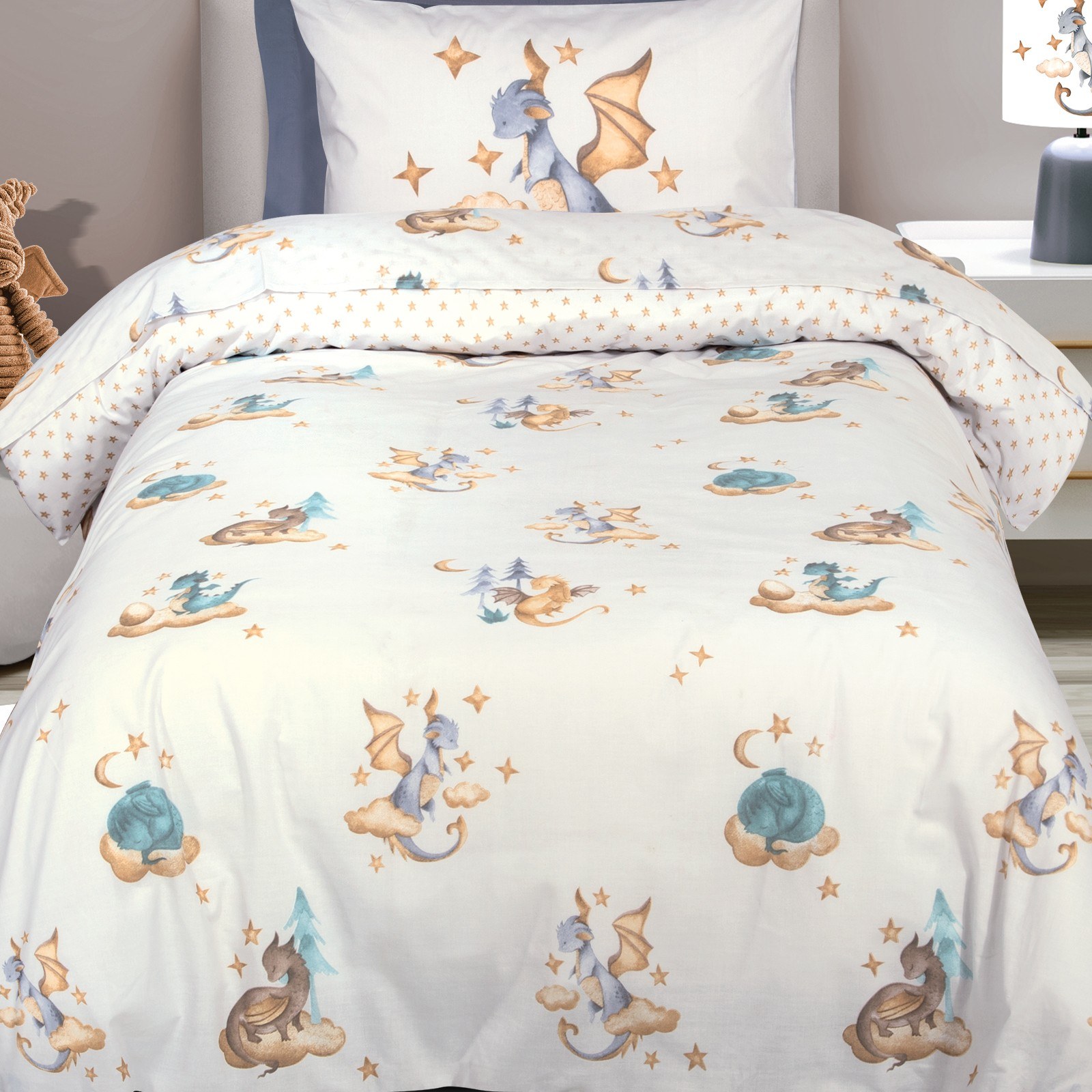 Greenwich Polo Club Σετ Παπλωματοθήκη Μονή 2 Τεμαχίων Greenwich Polo Club 8840 Λευκό- Μέντα- Μπεζ 160x240