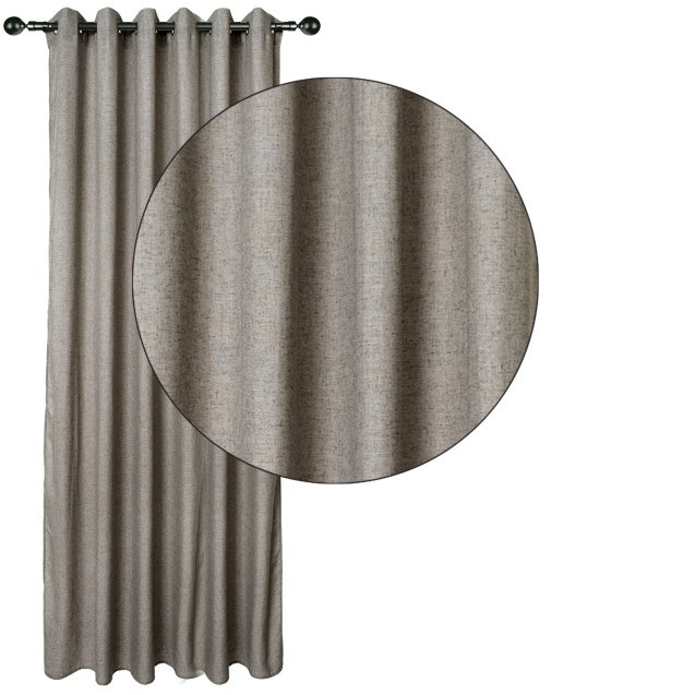 Κουρτίνα Με Κρίκους Das Home 140Χ270 2251 Σπαγγί