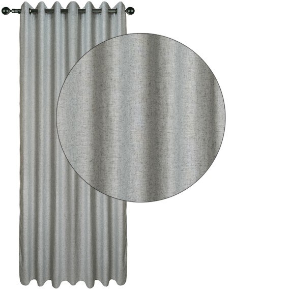 Κουρτίνα Με Κρίκους Das Home 140Χ270 2252 Γκρι
