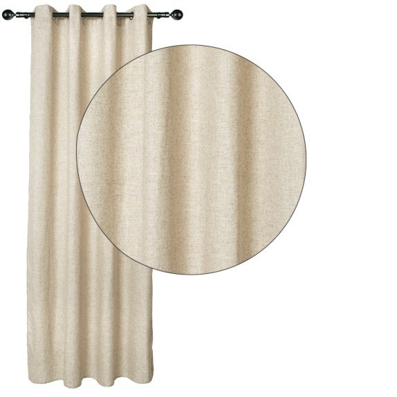 Κουρτίνα Με Κρίκους Das Home 140Χ270 2250 Μπεζ