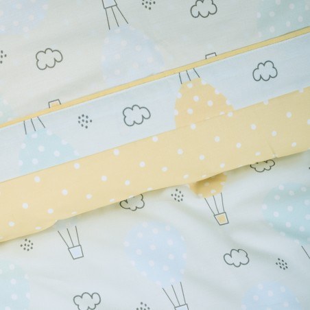 Σετ Παιδική Παπλωματοθήκη Μονή 2 Τεμαχίων Das Kids 4880 Γαλάζιο- Κίτρινο- Μέντα 160x240