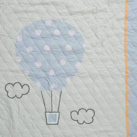 Παιδικό Κουβερλί Μονό Das Kids 4880 Γαλάζιο- Κίτρινο- Μέντα 160x220