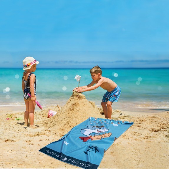 Πετσέτα Θαλάσσης Greenwich Polo Club 70x140 3881 Γκρι-...