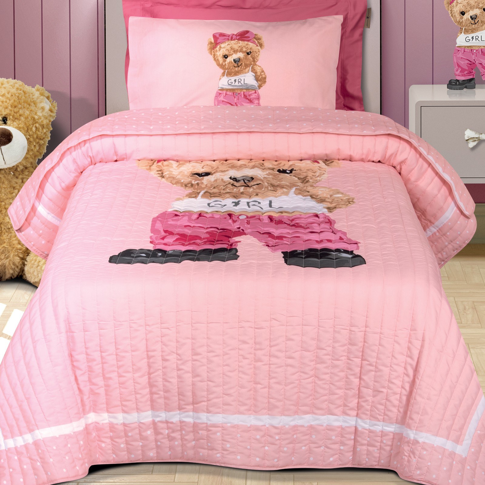 Κουβερλί Μονό Greenwich Polo Club 8839 Γκρι- Μπεζ- Ροζ 