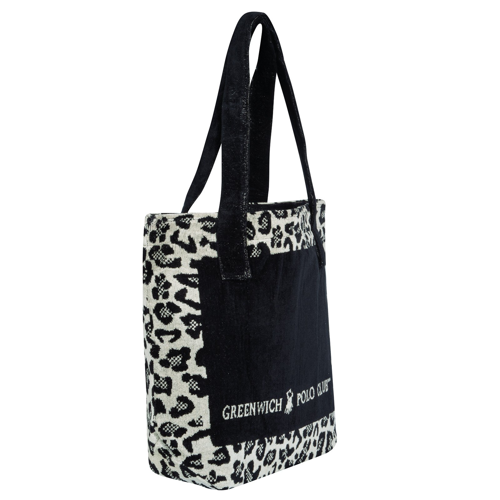 Greenwich Polo Club Τσάντα Θαλάσσης Greenwich Polo Club 55x40 3861 Μαύρο- Μπεζ- Σπαγγί