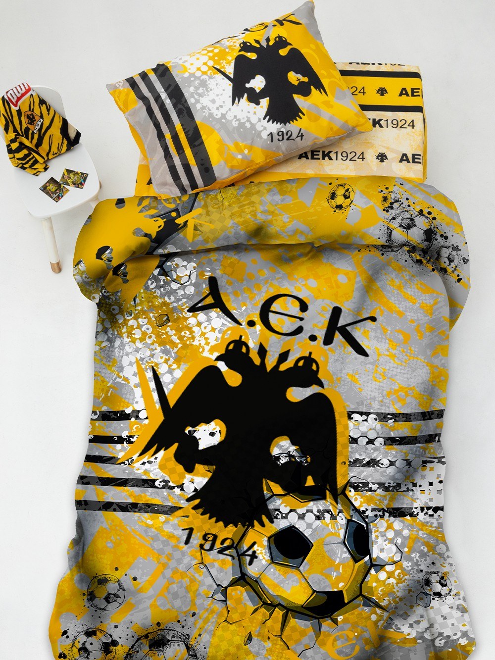 Ζεύγος Μαξιλαροθήκες Palamaiki Aek 1924 52x72 Aek8