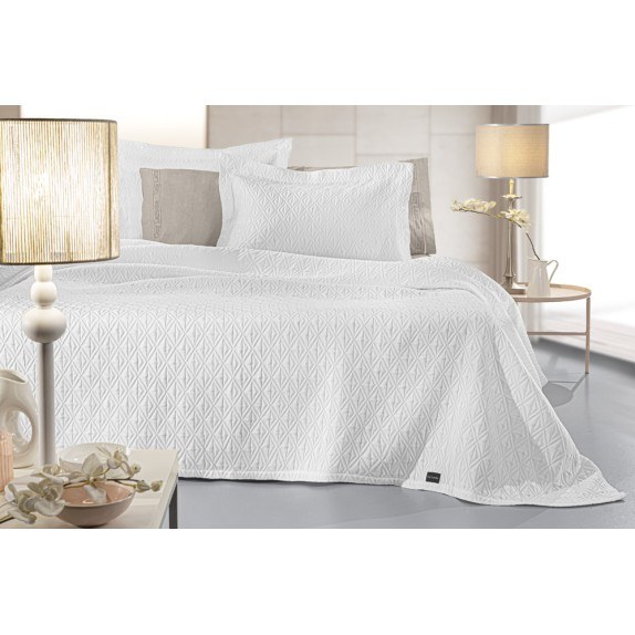 Κουβέρτα Υπέρδιπλη Guy Laroche Oasis White 245x260