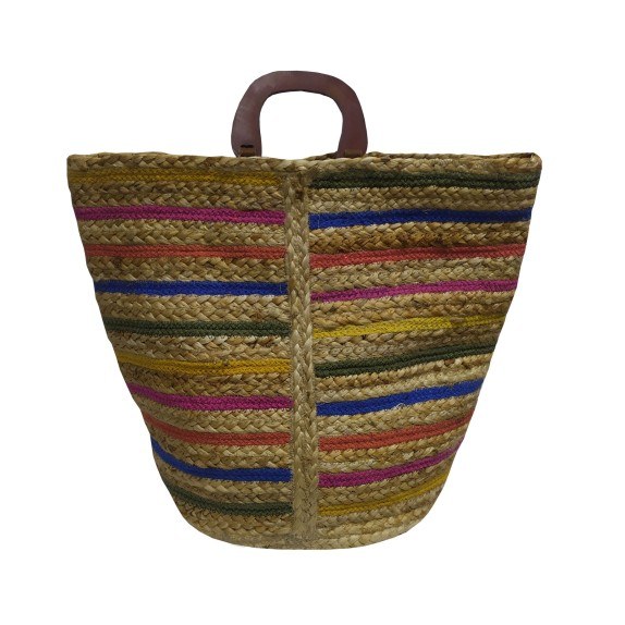 Τσάντα Θαλάσσης ΚΟΜΒΟΣ 100% Γιούτα Multicolor 40x50 -...