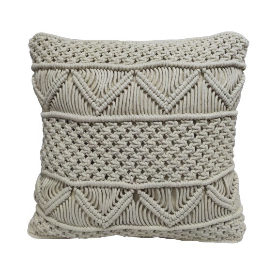 Μαξιλάρι Διακοσμητικό Macrame ΚΟΜΒΟΣ 100% Βαμβάκι Natural...