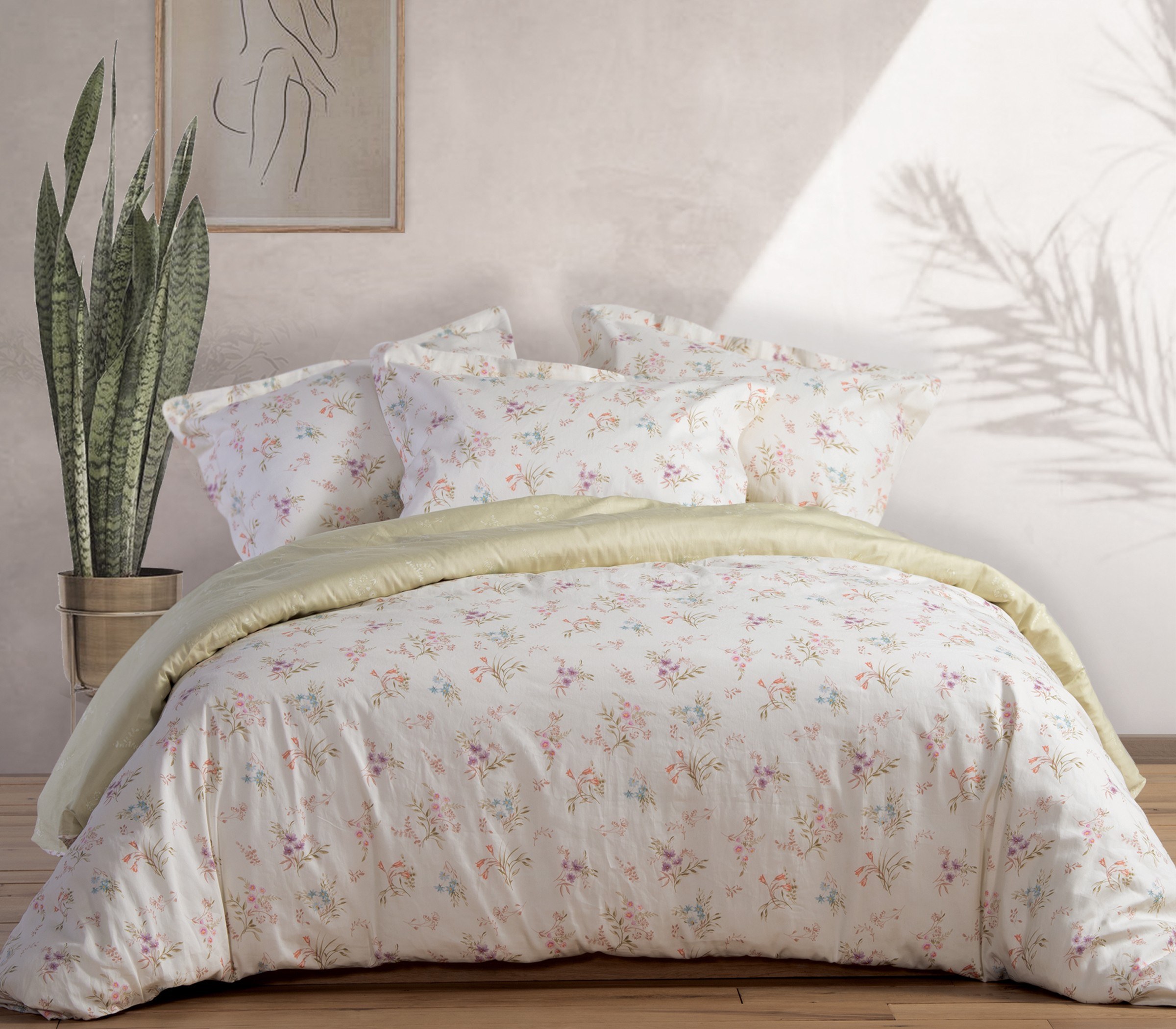 Σετ Παπλωματοθήκη Υπέρδιπλη Nef-Nef Vana 240x230 Ecru/G