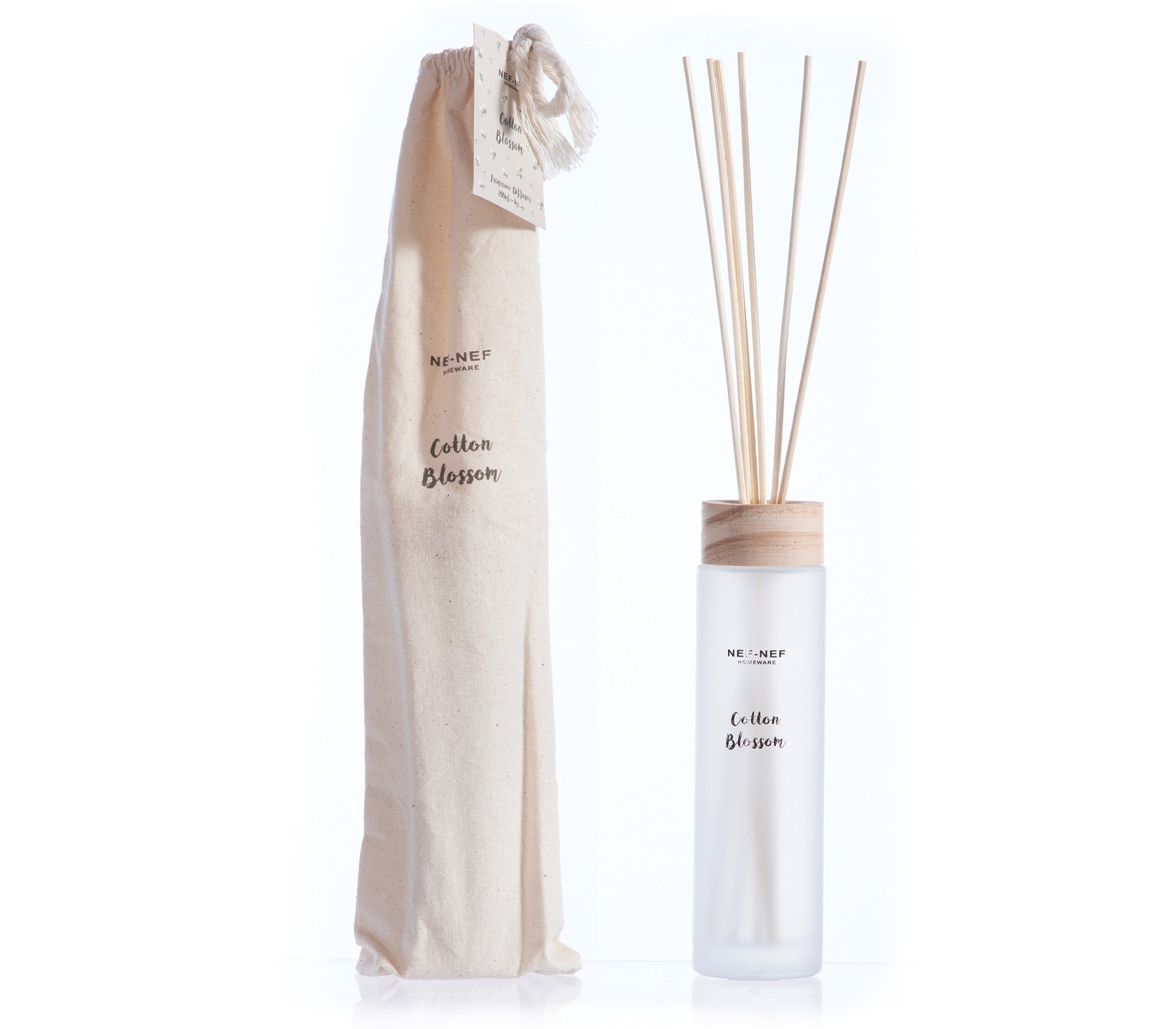 Nef - Nef Αρωματικό Χώρου Nef-Nef Me Στικς Cotton Blossom 200ml White