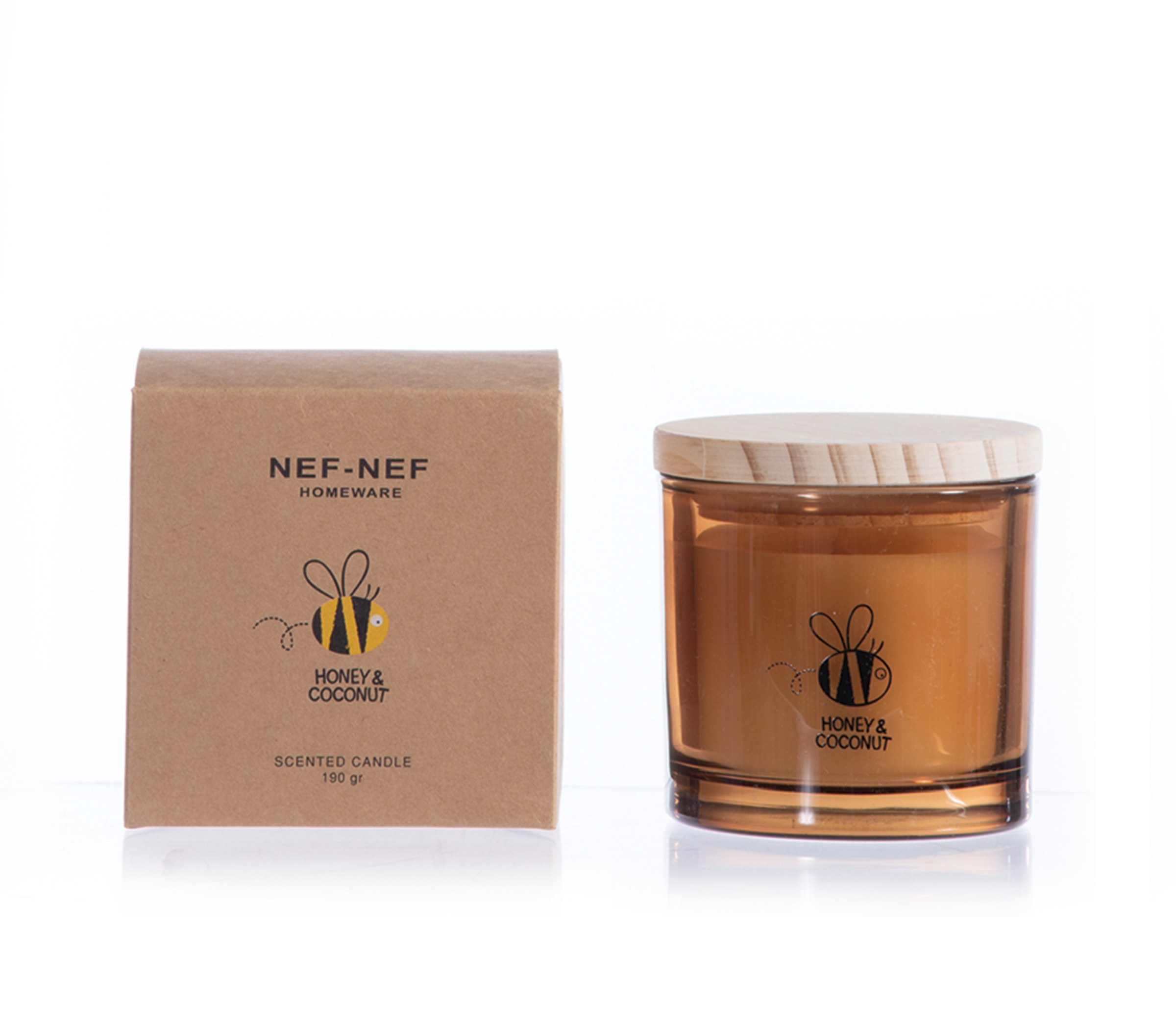 Αρωματικό Κερί Nef-Nef Honey Coconut 190gr Brown