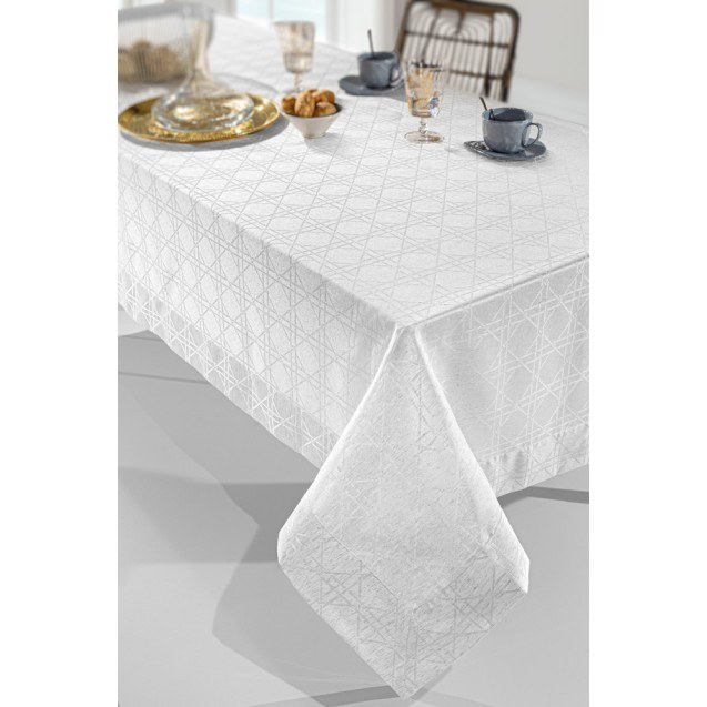 Τραπεζομάντηλο Glamour White 160x260
