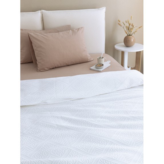 Κουβέρτα Palamaiki 170x260 Carla White