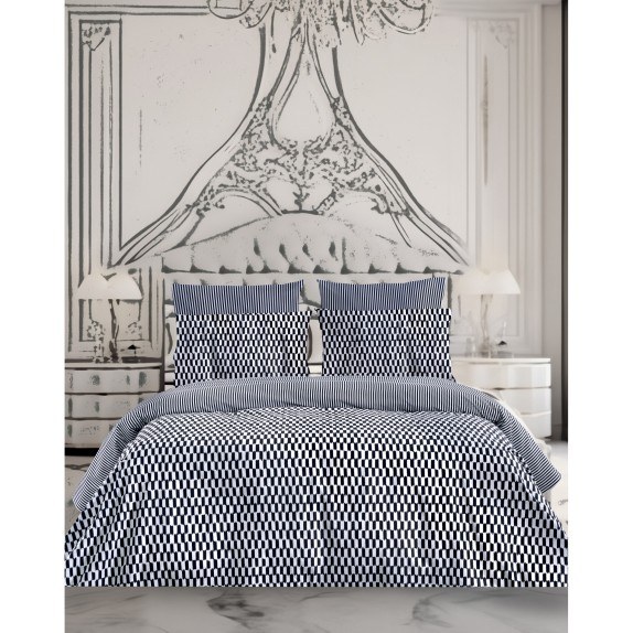 Σετ Σεντόνια Μονά 3 Τεμαχίων Makis Tselios Check 170x270