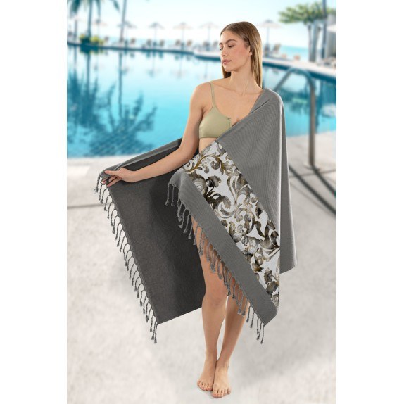 Πετσέτα Θαλάσσης Παρεό Guy Laroche Pestemal 20 Anthracite...