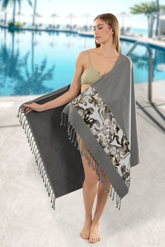 Πετσέτα Θαλάσσης 90X170 Guy Laroche Pestemal 20 Anthracite (90x170)