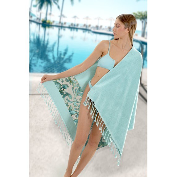 Πετσέτα Θαλάσσης Παρεό Guy Laroche Pestemal 20 Aqua 90x170