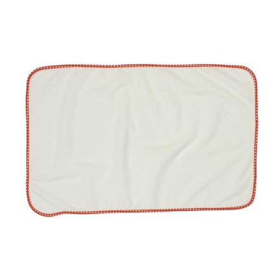 Σελτεδάκι Αδιάβροχο Dimcol 134 Πουά 67X90 Λευκό/Πορτοκαλί