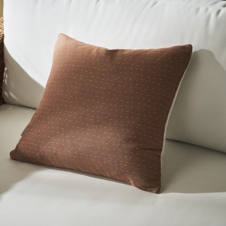 Μαξιλαροθήκη Gofis Home Rukia Offwhite / Stone Brown 269 50x50