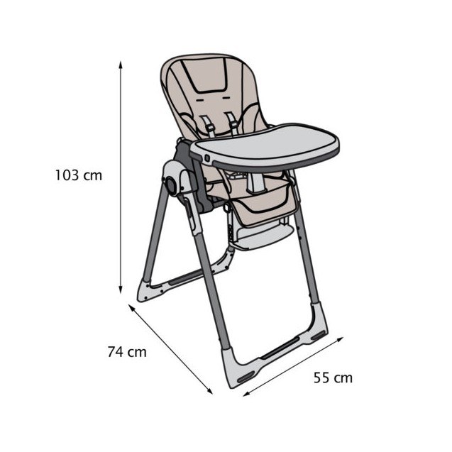 Καρέκλα Φαγητού Renolux Vision Terracota RNL093867