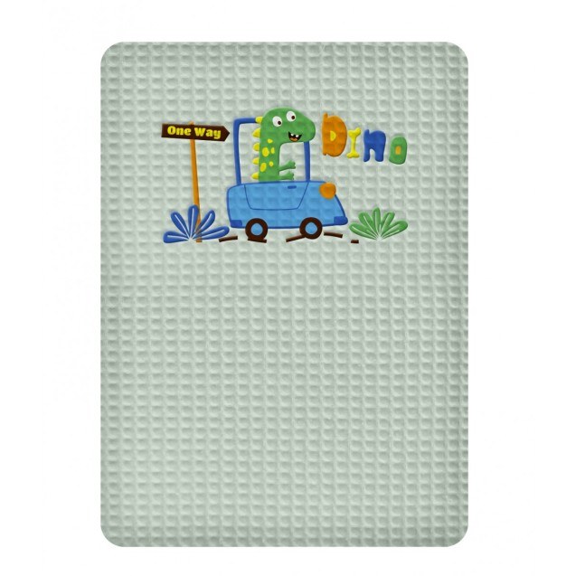 Κουβέρτα Πικέ Αγκαλιάς Adam Home Dinosauros...