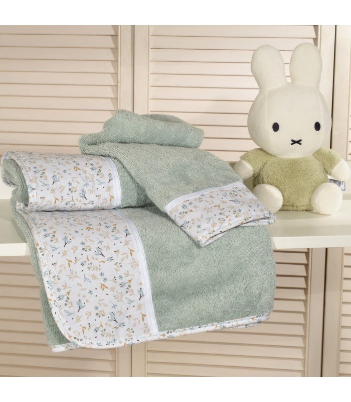 Σετ Βρεφικές Πετσέτες 2 Τεμαχίων Oliver Baby Μέντα Σχέδιο 403-1