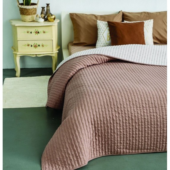 Κουβερλί Μονό Sb home Με Κεντημα Δυο Οψεων 160Χ220...