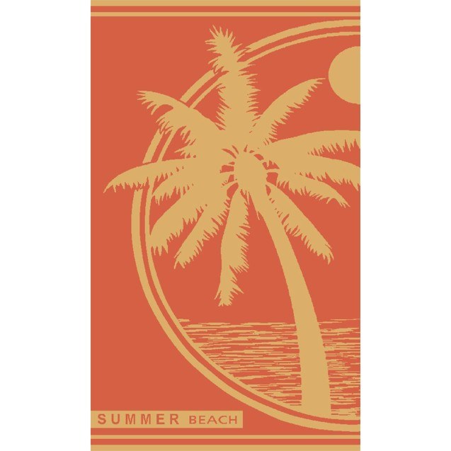 Πετσέτα Θαλάσσης Βελουτέ Ζακάρ Dimcol 223 87x165