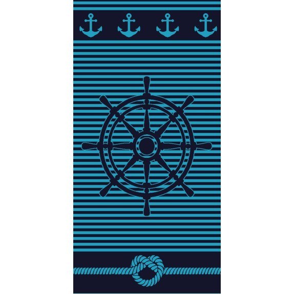 Πετσέτα Θαλάσσης Βελουτέ Ζακάρ Dimcol 228 87x165