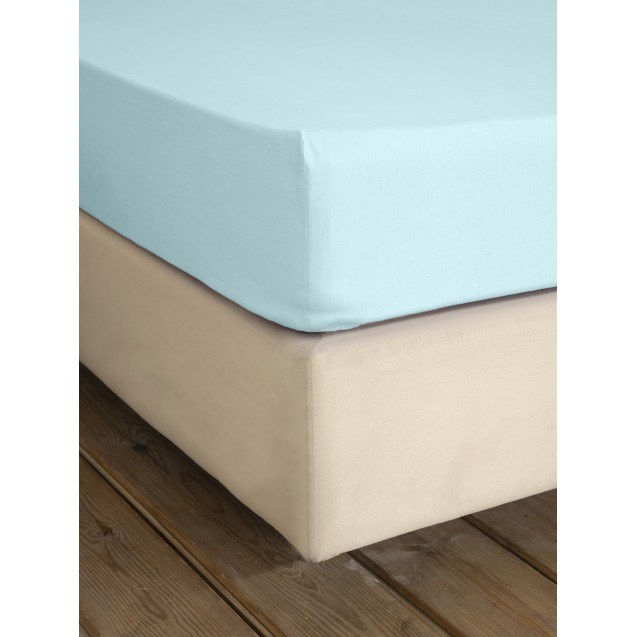 Σεντόνι Μονό με Λάστιχο Unicolors - Light Aqua