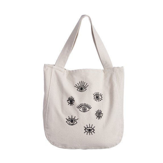 Τσάντα Θαλάσσης Nef-Nef Eyes On Me 45x45 Ecru