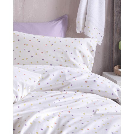 Σετ Σεντόνια Ημίδιπλα 3 Τεμαχίων Rythmos Blaze Λευκό 160x260