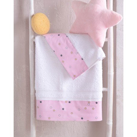 Σετ Σεντόνια Κούνιας 3 Τεμαχίων Rythmos Blaze Ροζ 120x160