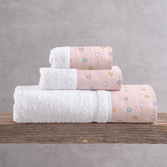 Σετ Πετσέτες 3 Τεμαχίων Rythmos Tiny Heart Σε Κουτί