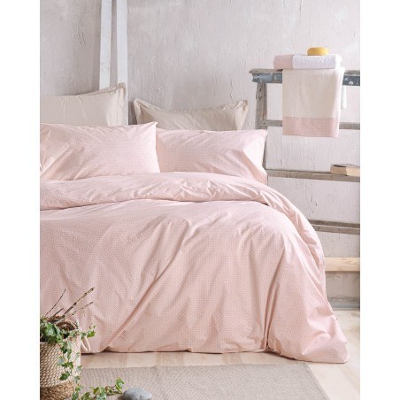 Σετ Παπλωματοθήκη Υπέρδιπλη 3 Τεμαχίων Rythmos Sinclair Ροζ -225x250