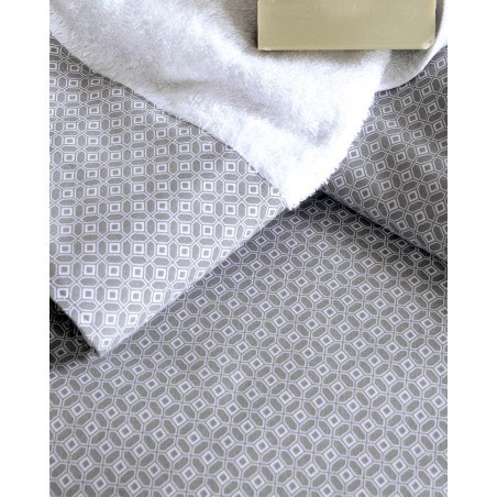 Σετ Παπλωματοθήκη Μονή 2 Τεμαχίων Rythmos Sinclair Γκρι 160x250