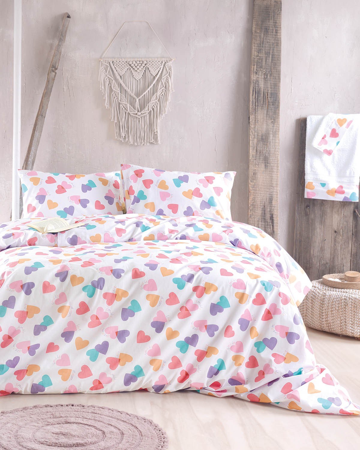 Σετ Σεντόνια Υπέρδιπλα με Λάστιχο 4 Τεμαχίων Rythmos Zo