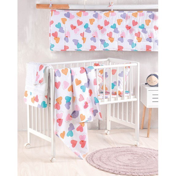 Σετ Παπλωματοθήκη Κούνιας 2 Τεμαχίων Rythmos Zoey 100x150