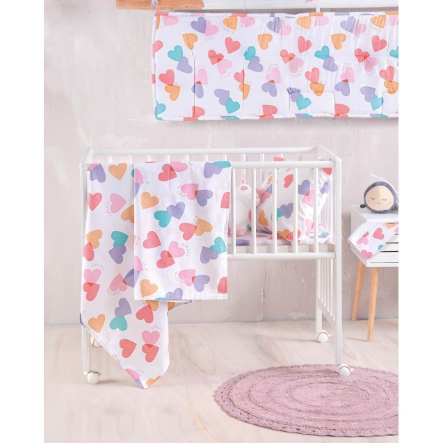 Σετ Σεντόνια Κούνιας 3 Τεμαχίων Rythmos Zoey...