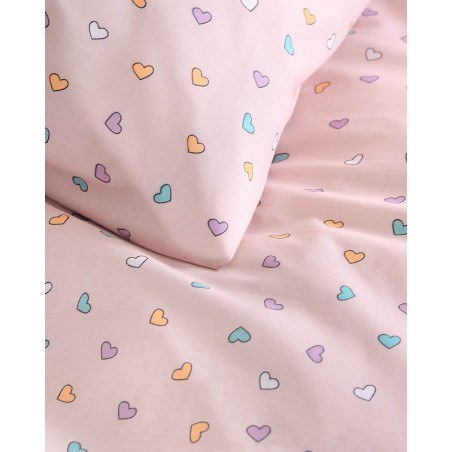 Σετ Σεντόνια Υπέρδιπλα 4 Τεμαχίων Rythmos Tiny Heart Σομον 230x260