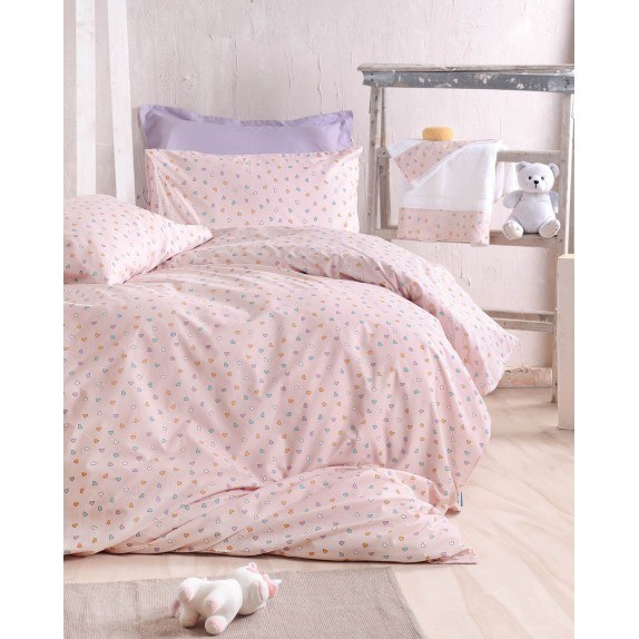 Σετ Σεντόνια Ημίδιπλα 3 Τεμαχίων Rythmos Tiny Heart Σομον...