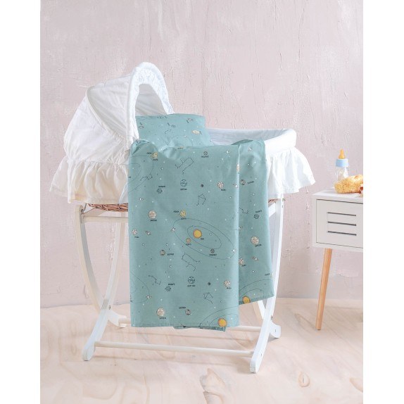 Σεντόνι Λίκνου Rythmos Venus Πρασινο 80x110