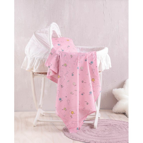 Σεντόνι Λίκνου Rythmos Venus Ροζ 80x110