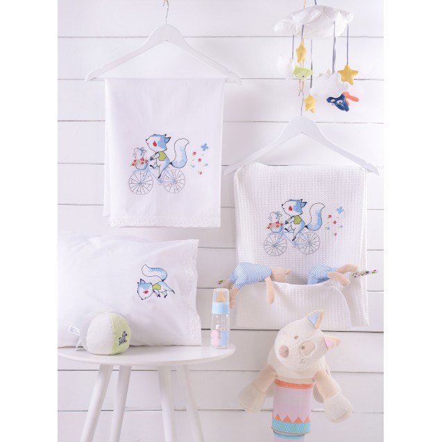 Κουβέρτα Πικέ Αγκαλιάς Rythmos Clunny 80x90