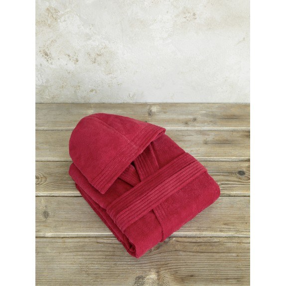 Μπουρνούζι με κουκούλα Zen - Large - Happy Red