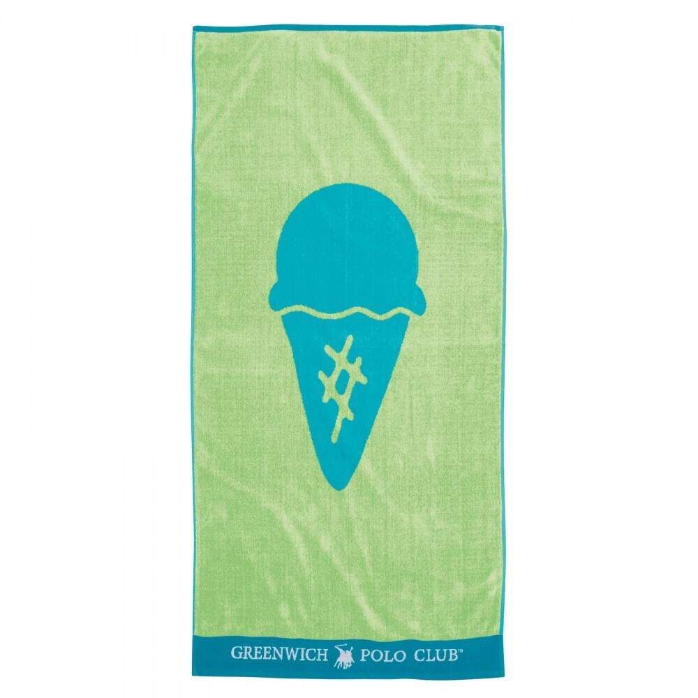 Πετσέτα Θαλάσσης Greenwich Polo Club 70x140 3899 Λαχανί- Τουρκουάζ