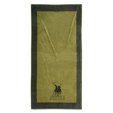 Πετσέτα Θαλάσσης Greenwich Polo Club 90x180 3859 Λαδί- Χακί