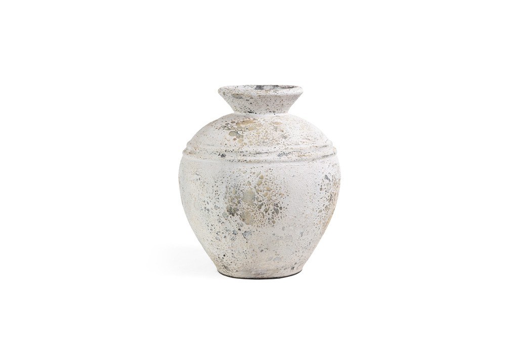 Διακοσμητικό βάζο Bianca Boho White Medium (35x35x40) GRC Soulworks 0630034