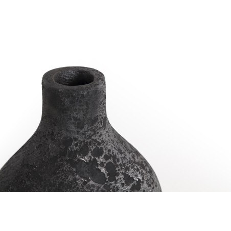 Κεραμικό Διακοσμητικό βάζο Siso Oki Black Spot Silver Large (26x18x70) Soulworks 0630018